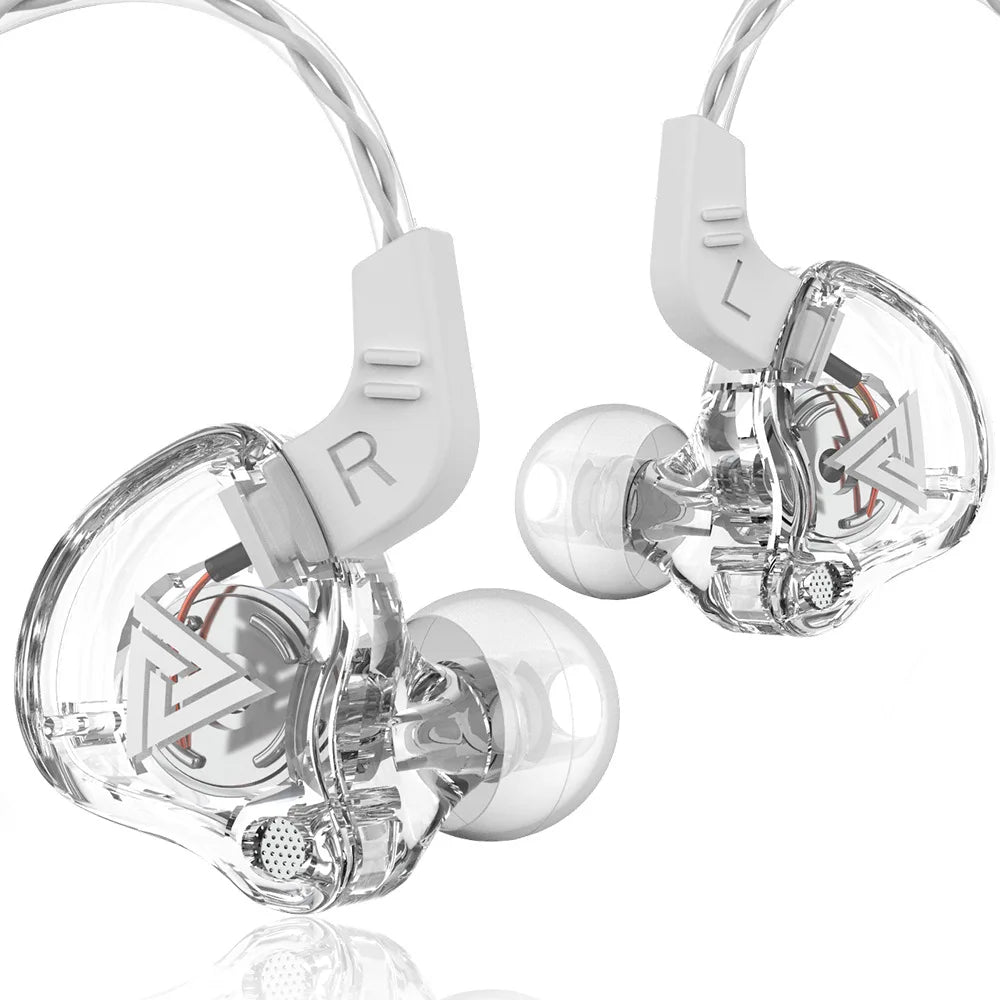 QKZ AK6 Sports Earphones In-Ear Wired 3.5mm with Microphone Heavy Bass 1.2m Cord Mobile Phone Headphones Factory Direct Supply