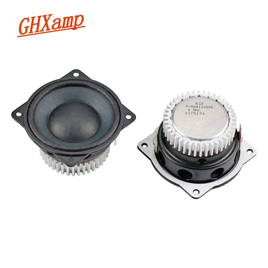 GHXAMP Unità altoparlante a frequenza piena da 2 pollici Cono di carta Bordo in tessuto Satellite 6OHM 15W 2 PZ