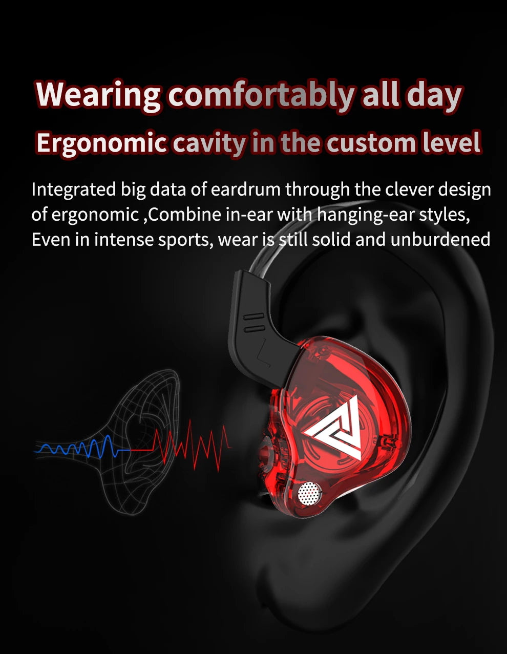 Originale QKZ AK6 In Ear Auricolare 6 Unità Driver Dinamica Cuffie Con Microfono Stereo Sport HIFI Subwoofer Auricolare Monitor Auricolari