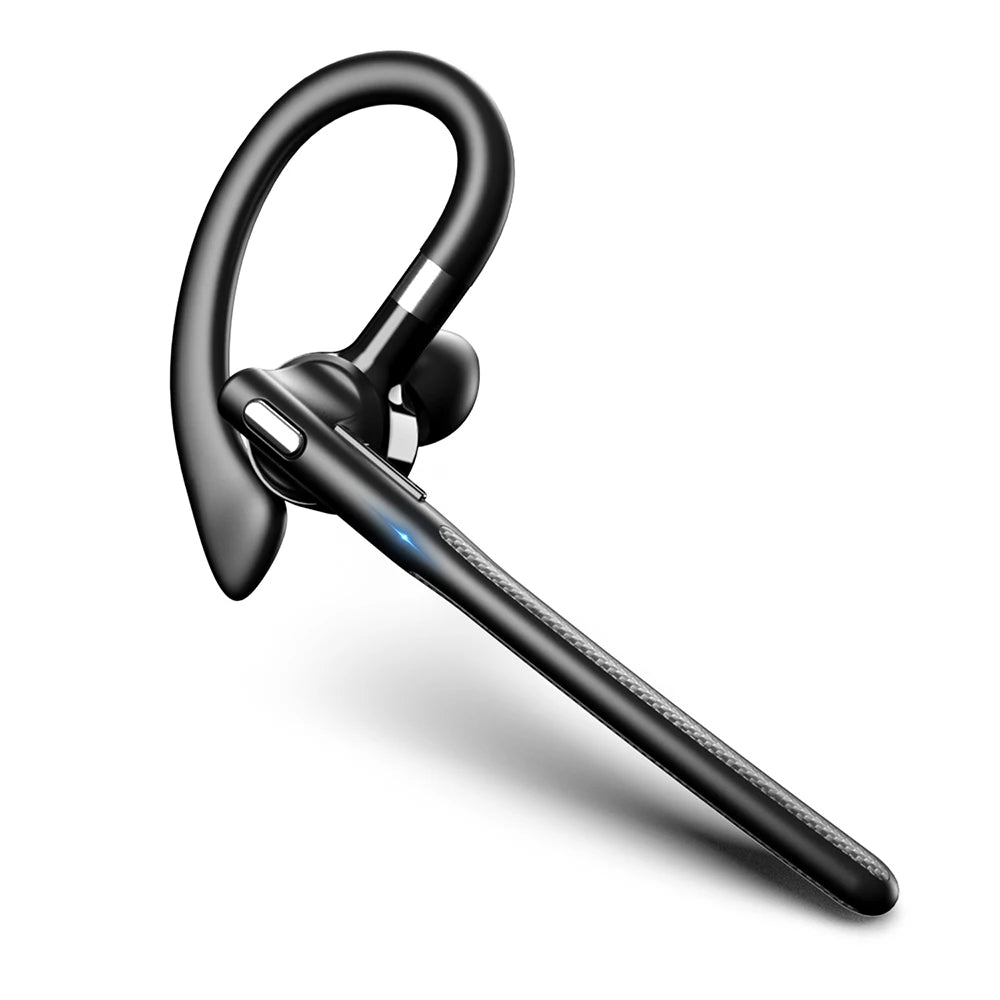 Auricolare wireless Bluetooth 5.4 con gancio per l'orecchio Cuffie da guida a orecchio singolo con auricolari vivavoce con cancellazione del rumore CVC8.0 a doppio microfono