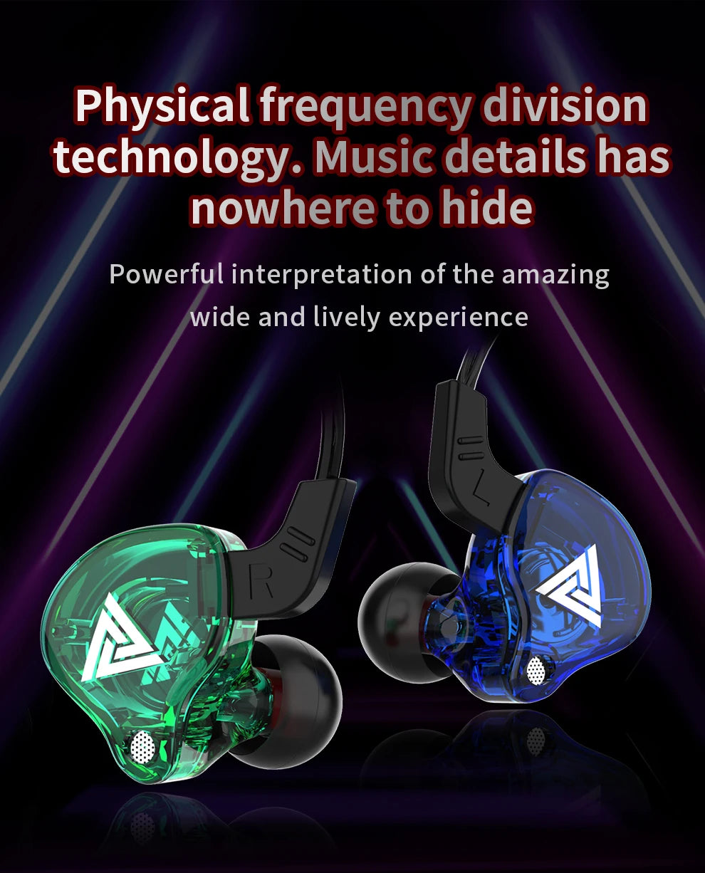 Originale QKZ AK6 In Ear Auricolare 6 Unità Driver Dinamica Cuffie Con Microfono Stereo Sport HIFI Subwoofer Auricolare Monitor Auricolari