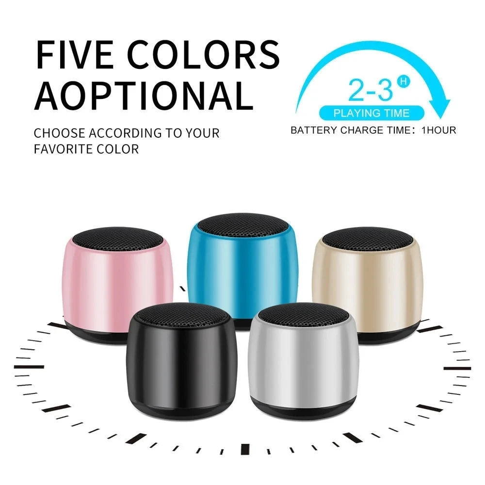M1 Mini altoparlante piccolo compatibile con Bluetooth Portatile intelligente One Drag Two Subwoofer audio wireless in metallo con cannone in acciaio piccolo