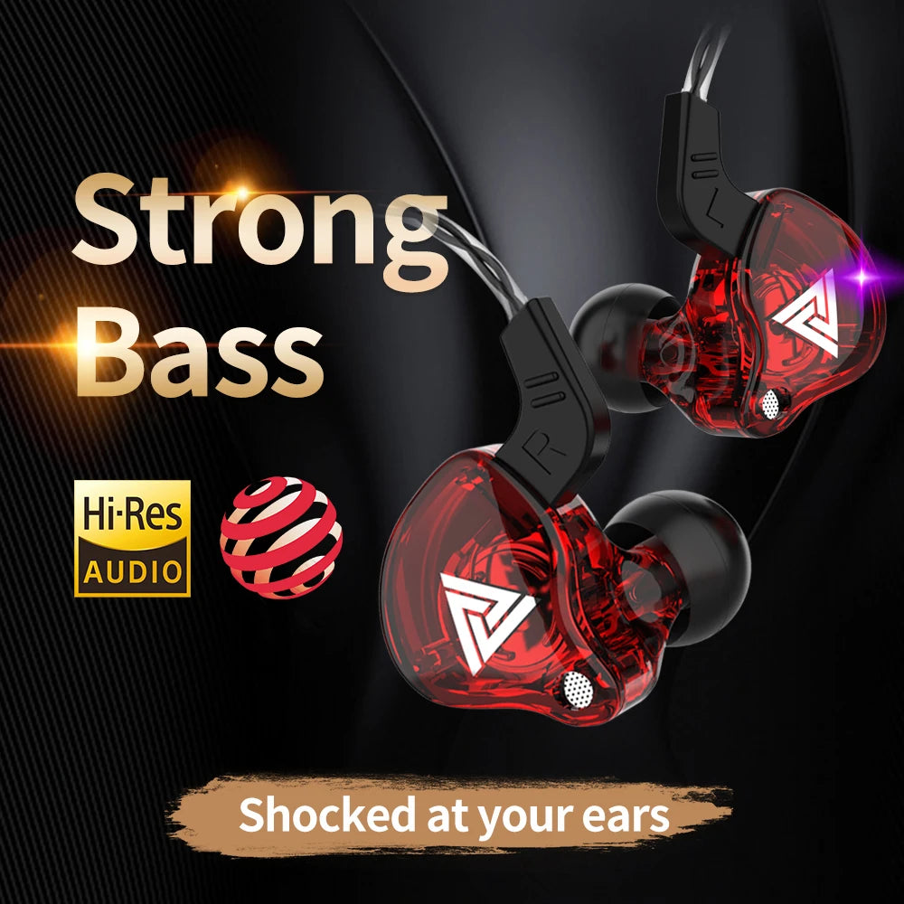 Originale QKZ AK6 In Ear Auricolare 6 Unità Driver Dinamica Cuffie Con Microfono Stereo Sport HIFI Subwoofer Auricolare Monitor Auricolari