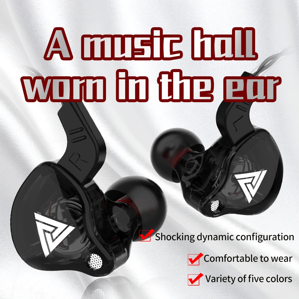 Originale QKZ AK6 In Ear Auricolare 6 Unità Driver Dinamica Cuffie Con Microfono Stereo Sport HIFI Subwoofer Auricolare Monitor Auricolari