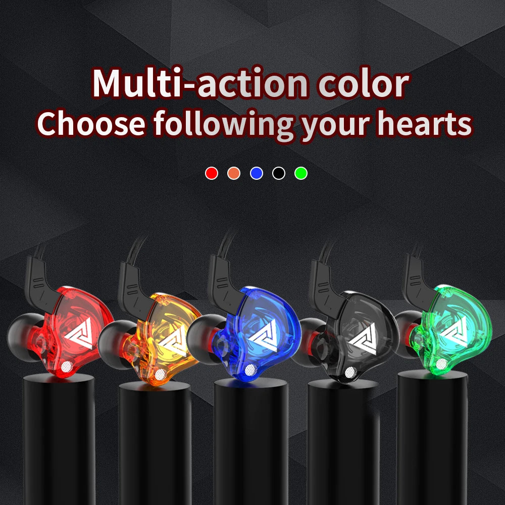 Originale QKZ AK6 In Ear Auricolare 6 Unità Driver Dinamica Cuffie Con Microfono Stereo Sport HIFI Subwoofer Auricolare Monitor Auricolari