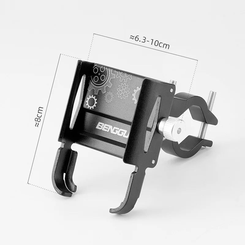 Supporto per telefono da bicicletta 360 °   Rotazione in lega di alluminio MTB bici telefono staffa GPS scooter moto manubrio supporto supporto per telefono cellulare