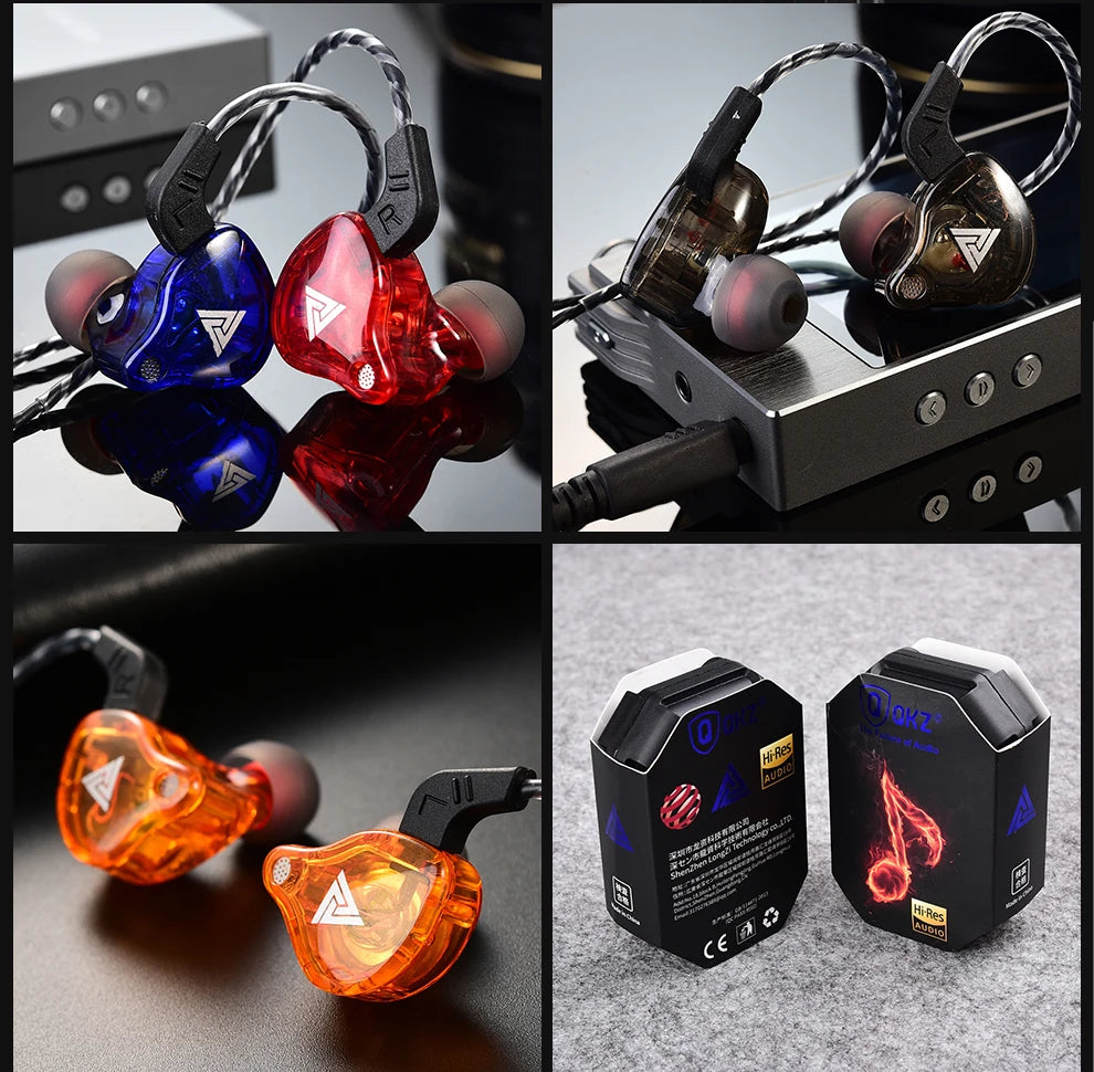 Originale QKZ AK6 In Ear Auricolare 6 Unità Driver Dinamica Cuffie Con Microfono Stereo Sport HIFI Subwoofer Auricolare Monitor Auricolari