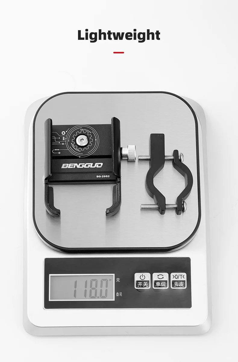 Supporto per telefono da bicicletta 360 °   Rotazione in lega di alluminio MTB bici telefono staffa GPS scooter moto manubrio supporto supporto per telefono cellulare
