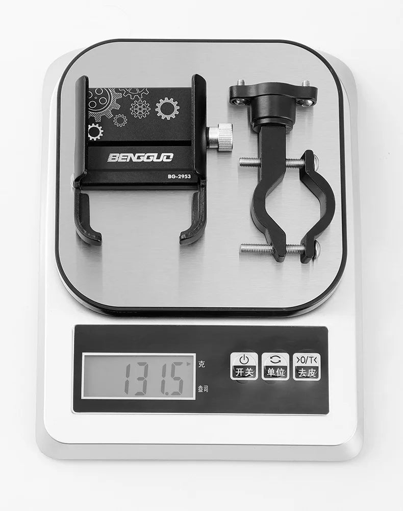 Supporto per telefono da bicicletta 360 °   Rotazione in lega di alluminio MTB bici telefono staffa GPS scooter moto manubrio supporto supporto per telefono cellulare