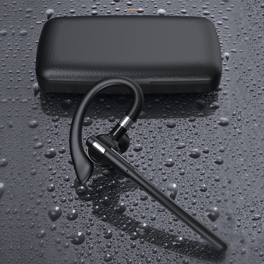 Auricolare wireless Bluetooth 5.4 con gancio per l'orecchio Cuffie da guida a orecchio singolo con auricolari vivavoce con cancellazione del rumore CVC8.0 a doppio microfono