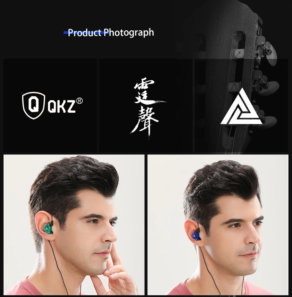 Originale QKZ AK6 In Ear Auricolare 6 Unità Driver Dinamica Cuffie Con Microfono Stereo Sport HIFI Subwoofer Auricolare Monitor Auricolari